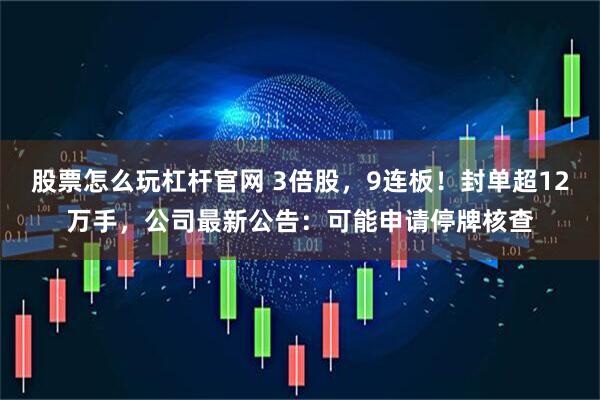 股票怎么玩杠杆官网 3倍股,9连板!封单超12万手,公司最新公告:可能申请停牌核查