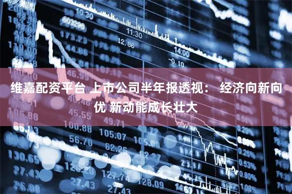 维嘉配资平台 上市公司半年报透视： 经济向新向优 新动能成长壮大